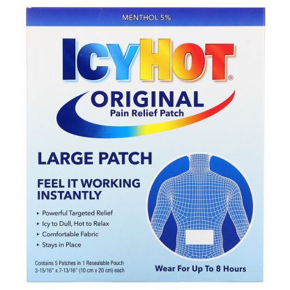 Icy Hot, Original Pain Relief Patch, Large, 5 Patches