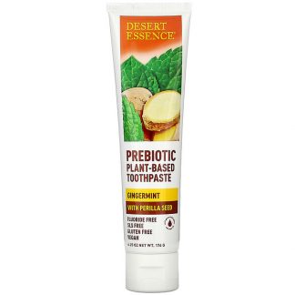 Desert Essence, Prebiotic, Plant-Based Toothpaste, Gingermint, 6.25 oz (176 g)