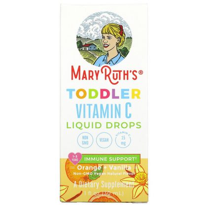 MaryRuth Organics, Toddler Vitamin C Liquid Drops, 1-3 Years, Orange + Vanilla, 1 fl oz (30 ml)