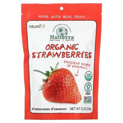 Natierra, Organic Freeze-Dried, Strawberries, 1.2 oz (34 g)