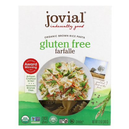 Jovial, Organic Brown Rice Pasta, Farfalle, 12 oz (340 g)