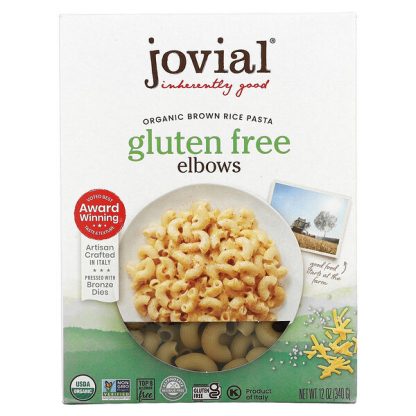 Jovial, Organic Brown Rice Pasta, Elbows, 12 oz (340 g)