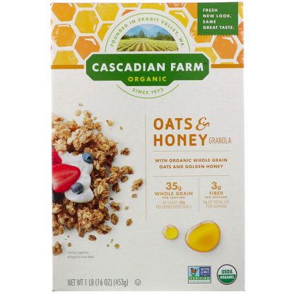 Cascadian Farm, Organic Oats & Honey Granola Cereal, 16 oz (453 g)