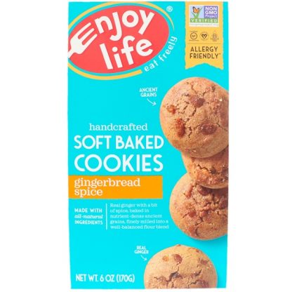 Enjoy Life Foods, Soft Baked Cookies, Gingerbread Spice, 6 oz (170 g)