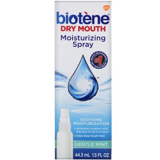 Biotene Dental Products, Dry Mouth Moisturizing Spray, Gentle Mint, 1.5 fl oz (44.3 ml)