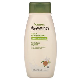 Aveeno, Daily Moisturizing Yogurt Body Wash, Vanilla, 18 fl oz (532 ml)