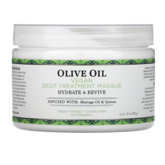 Nubian Heritage, Olive Oil, Vegan Deep Treatment Masque, 12 oz (340 g)