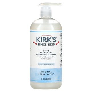 Kirk's, 3-in-1 Head to Toe Nourishing Cleanser, Original Fresh Scent, 32 fl oz (946 ml)