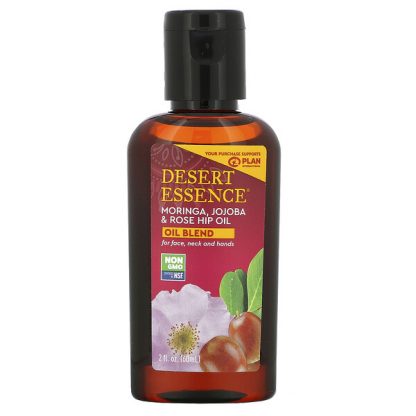 Desert Essence, Moringa, Jojoba & Rose Hip Oil, 2 fl oz (60 ml)