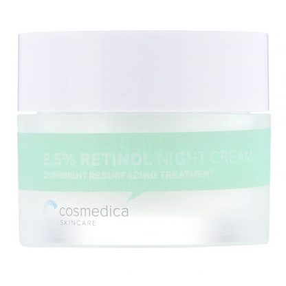 Cosmedica Skincare, 2.5% Retinol Night Cream, Overnight Resurfacing Treatment, 1.76 oz (50 g)