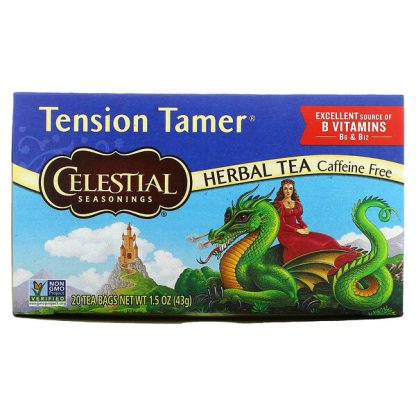 Celestial Seasonings, Herbal Tea, Tension Tamer, Caffeine Free, 20 Tea Bags, 1.5 oz (43 g)