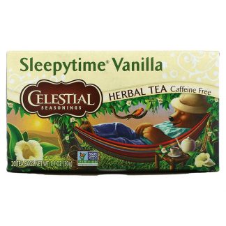 Celestial Seasonings, Herbal Tea, Sleepytime Vanilla, Caffeine Free, 20 Tea Bags, 1.1 oz (30 g)