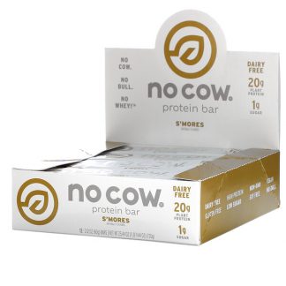 No Cow, Protein Bar, S'mores, 12 Bars, 2.12 oz (60 g)