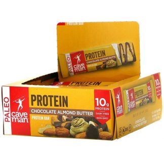 Caveman Foods, Protein Bar, Chocolate Almond Butter, 12 Bars, 1.52 oz (43 g) Each