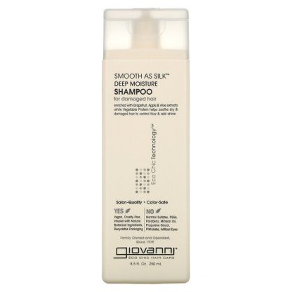 Giovanni, Smooth As Silk, Deep Moisture Shampoo, For Damaged Hair, 8.5 fl oz (250 ml)