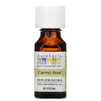 Aura Cacia, 100% Pure Essential Oil, Carrot Seed, 0.5 fl oz (15 ml)