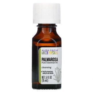 Aura Cacia, Pure Essential Oil, Palmarosa, 0.5 fl oz (15 ml)