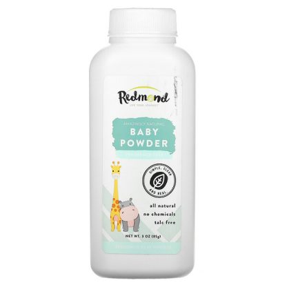 Redmond Trading Company, Baby Powder, Fragrance Free, 3 oz (85 g)