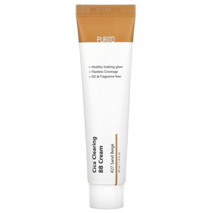 Purito, Cica Clearing BB Cream, #27 Sand Beige, 1 fl oz (30 ml)