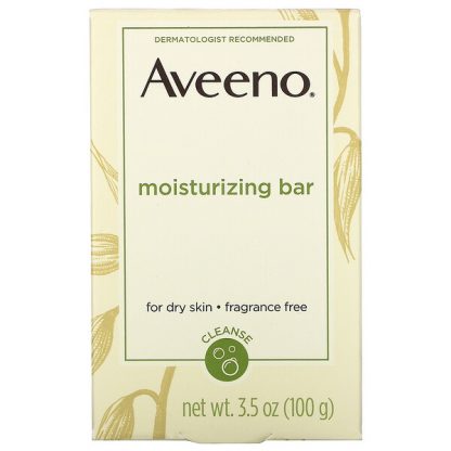 Aveeno, Moisturizing Bar With Nourishing Oat, Fragrance Free, 3.5 oz (100 g)