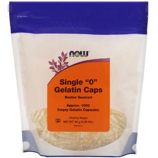 NOW Foods, Single "0" Gelatin Caps, Approx. 1,000 Empty Gelatin Capsules