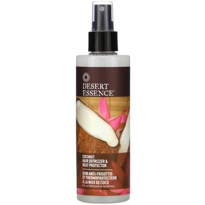 Desert Essence, Coconut Hair Defrizzer & Heat Protector, 8.5 fl oz (237 ml)