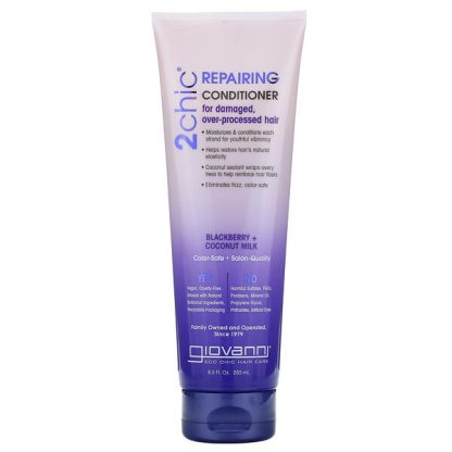 Giovanni, 2chic, Repairing Conditioner, For Damaged, Over-Processed Hair, Blackberry + Coconut Milk, 8.5 fl oz (250 ml)