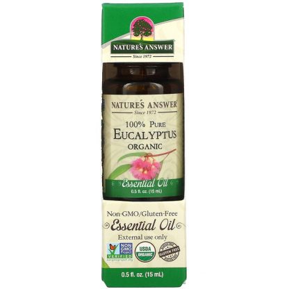 Nature's Answer, Organic Essential Oil, 100% Pure Eucalyptus, 0.5 fl oz (15 ml)