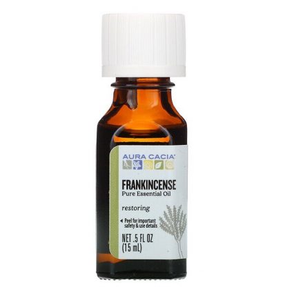 Aura Cacia, Pure Essential Oil, Frankincense, 0.5 fl oz (15 ml)