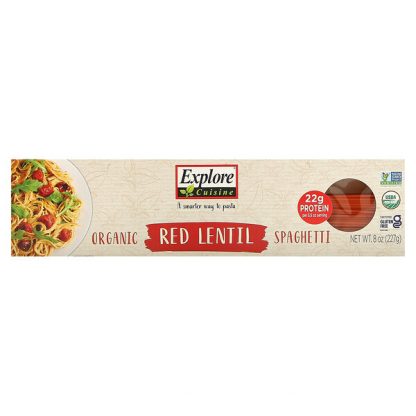 Explore Cuisine, Organic Red Lentil Spaghetti, 8 oz (227 g)