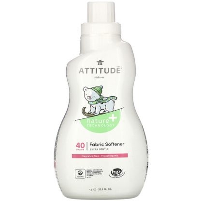 ATTITUDE, Fabric Softener, Fragrance-Free, 40 Loads, 33.8 fl oz