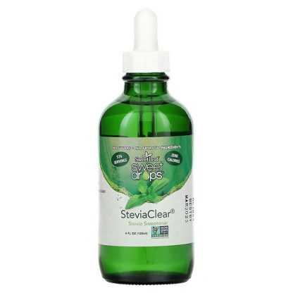 Wisdom Natural, SweetLeaf, Sweet Drops Stevia Sweetener, SteviaClear, 4 fl oz (120 ml)