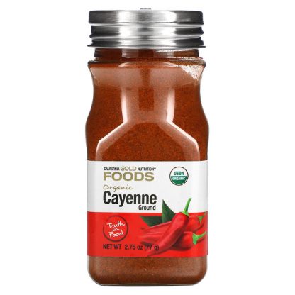 California Gold Nutrition, FOODS - Organic Cayenne, 2.75 oz (77 g)