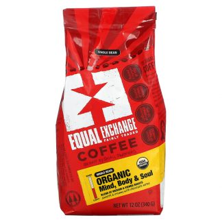 Equal Exchange, Organic Coffee, Mind Body & Soul, Whole Bean, Medium Roast, 12 oz (340 g)