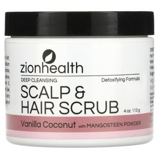 Zion Health, Deep Cleansing Scalp & Hair Scrub, Vanilla Coconut, 4 oz (113 g)