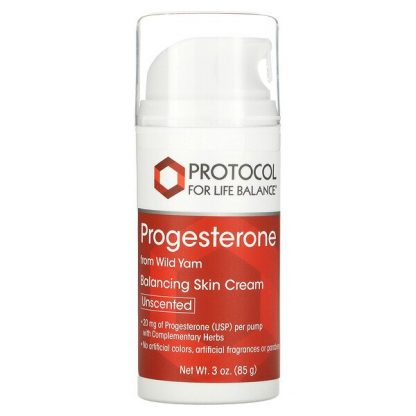 Protocol for Life Balance, Natural Progesterone, Liposomal Skin Cream, Unscented, 3 oz (85 g)