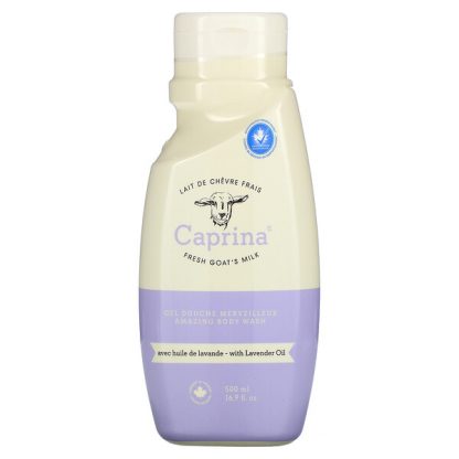 Caprina, Fresh Goat's Milk, Amazing Body Wash, Lavender Oil, 16.9 fl oz (500 ml)