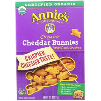 Annie's Homegrown, Organic Cheddar Bunnies, Baked Snack Crackers, 7.5 oz (213 g)