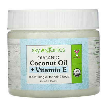 Sky Organics, Organic Coconut Oil + Vitamin E, 16.9 oz (500 ml)