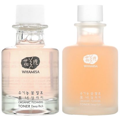 Whamisa, Organic Flowers, Toner, Deep Rich, 2 Piece Set