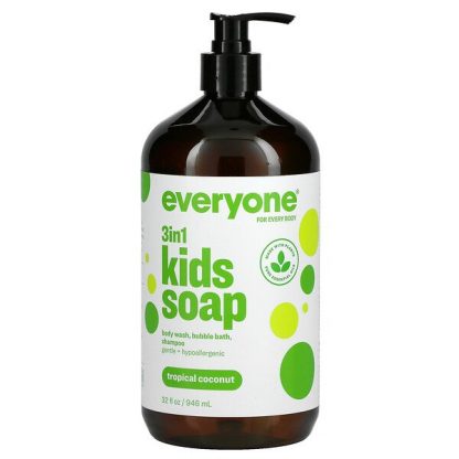 Everyone, 3 in 1 Kids Soap, Tropical Coconut, 32 fl oz (946 ml)