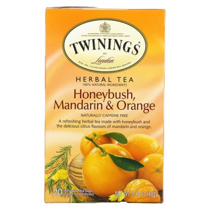 Twinings, Herbal Tea, Honeybush, Mandarin & Orange, Caffeine Free, 20 Tea Bags, 1.41 oz (40 g)