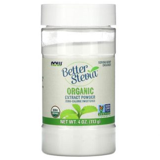 NOW Foods, Better Stevia, Organic Extract Powder, 4 oz (113 g)