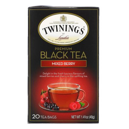 Twinings, Premium Black Tea, Mixed Berry, 20 Tea Bags, 1.41 oz (40 g)