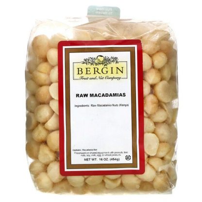 Bergin Fruit and Nut Company, Raw Macadamias, 16 oz (454 g)