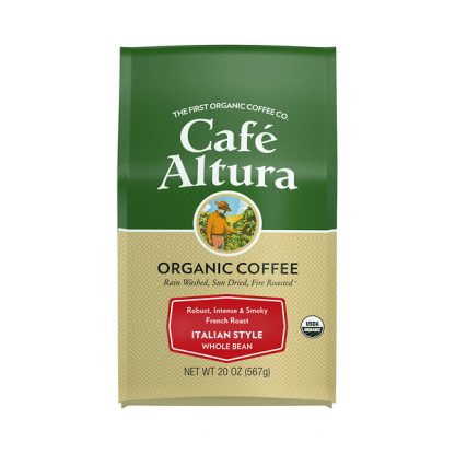 Cafe Altura, Organic Coffee, Italian Style, Whole Bean, French Roast, 20 oz (567 g)