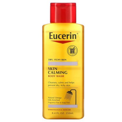 Eucerin, Skin Calming Body Wash, For Dry, Itchy Skin, Fragrance Free, 8.4 fl oz (250 ml)