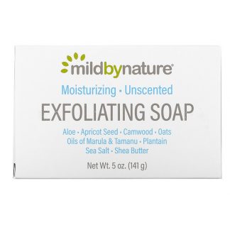 Mild By Nature, Exfoliating Bar Soap, Unscented, 5 oz (141 g)