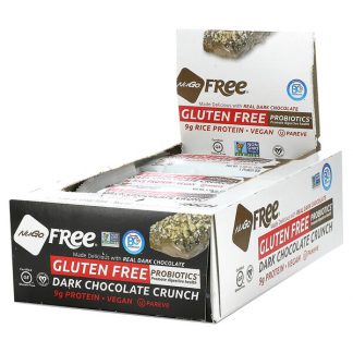 NuGo Nutrition, NuGo Free, Gluten Free, Dark Chocolate Crunch, 12 Protein Bars, 1.59 oz (45 g) Each