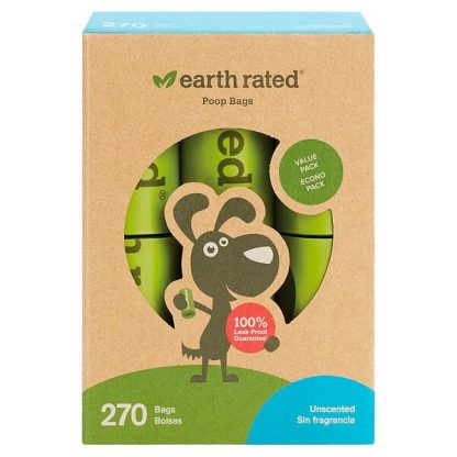 Earth Rated, Dog Waste Bags, Unscented, 270 Bags